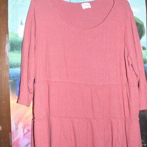 2/$10 womans clothing-Ava James 1X red top